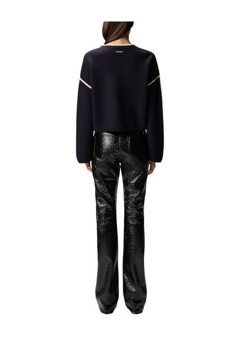 Maglione girocollo con ricami gioiello PINKO | Maglie | 105397 A2PKEZ1